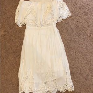 White strapless dress